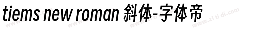 tiems new roman 斜体字体转换